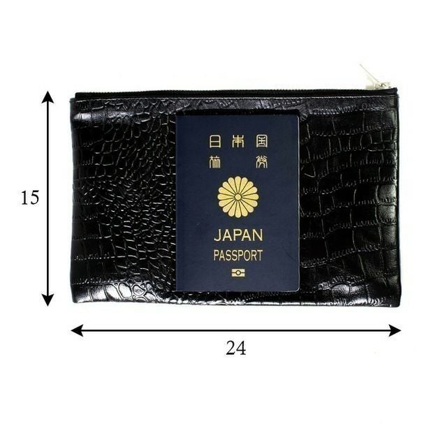 FILLMORE 本革 クロコダイルマルチポーチ 男女兼用 フィルモア BAG03A