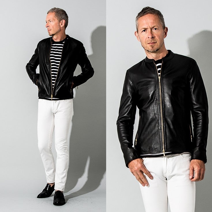 Liugoo Leathers/シングルライダースジャケット LIUGOO 本革 シングルライダースジャケット メンズ リューグー SRS13B