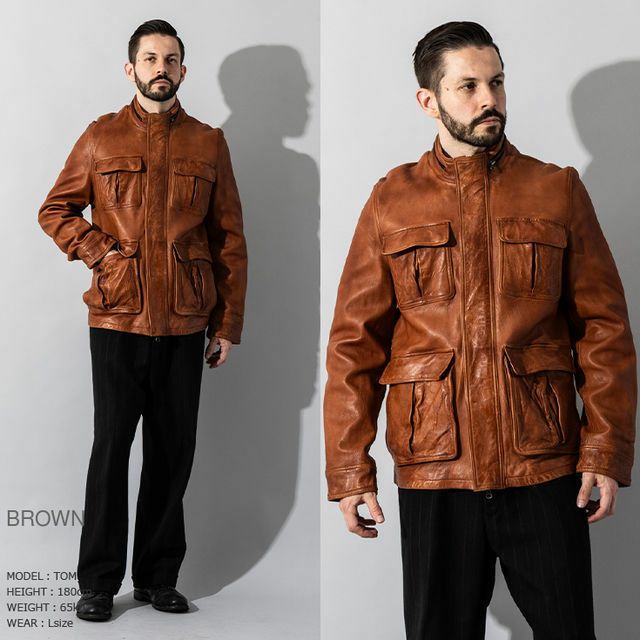スギタロウBOSSレザージャケット2000年ミレニアム限定L ロッキーモンロー Rocky Monroe カーコート ミドル丈 アウター メンズ