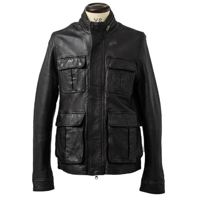 Liugoo Leathers 本革 フルベジ ビンテージ仕上げ M-65タイプ