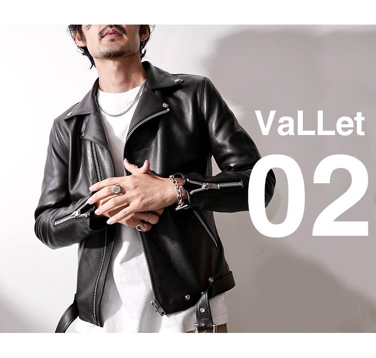 VALLET 本革 ダブルライダースジャケット メンズ ヴァレット 