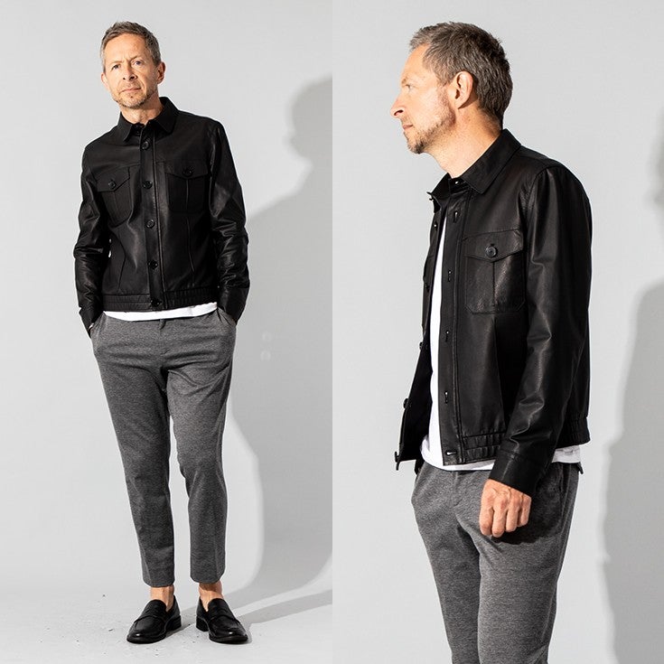 JEAN-LOUIS SCHERRER 本革 レザーブルゾン メンズ ジャン=ルイ