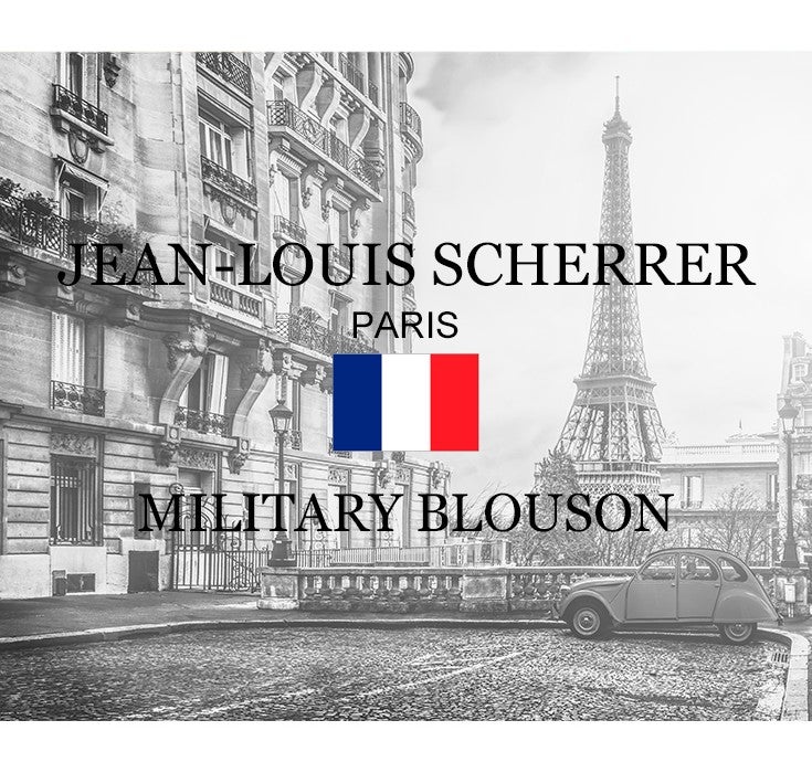 JEAN-LOUIS SCHERRER 本革 ミリタリーブルゾン メンズ ジャン=ルイ