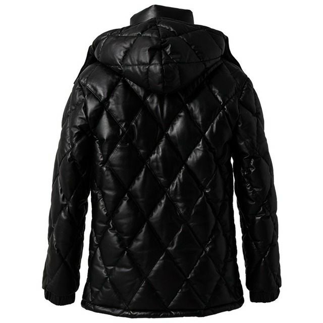 Liugoo Leathers 本革 ダイヤモンドキルト レザーダウンジャケット
