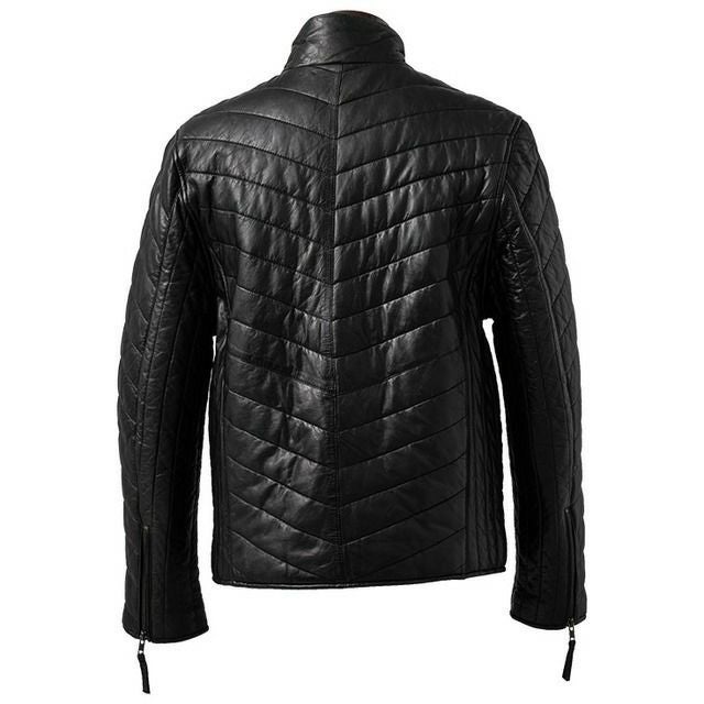 超美品 黒Liugoo Leathers春レザーダウンジャケット羊革 3L Liugoo Leathers 本革 レザー×機能性中綿 ダウンライダースジャケット