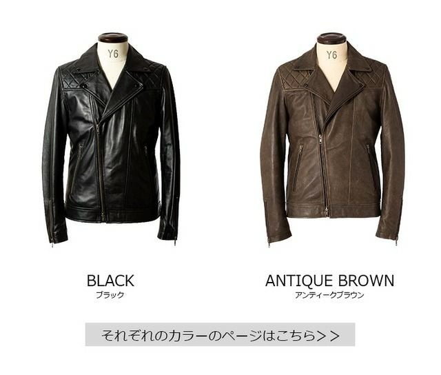 Liugoo Leathers 本革 パッドダブルライダースジャケット メンズ