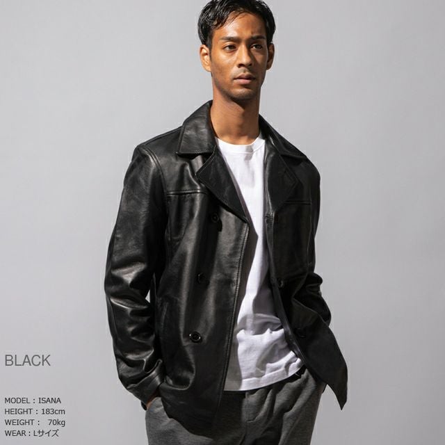 【とんちゃん専用】MEN'S MELROSE 黒 レザージャケット　サイズ3 MEN'S MELROSE 革ジャン ライダース スムースレザーシングルライダース