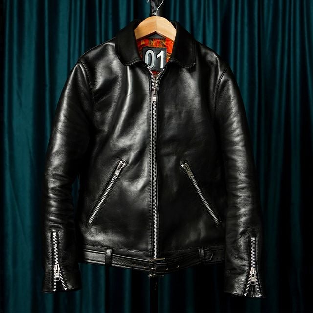 VaLLet ブラック ライダースジャケット 01 VALLET 本革 シングルライダースジャケット メンズ ヴァレット