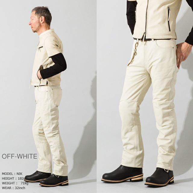 Liugoo Leathers 本革 メッシュレザーパンツ メンズ リューグー