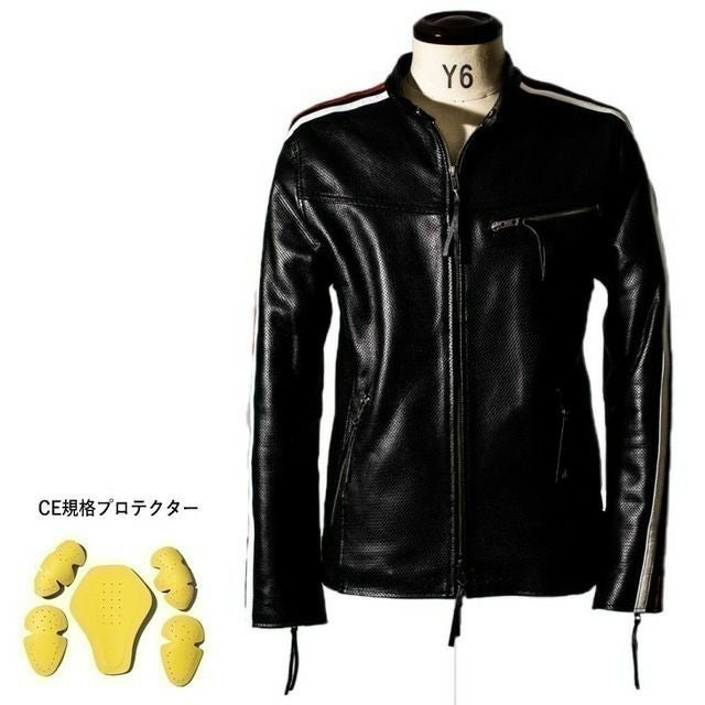 Liugoo Leathers パンチングレザー ライダースジャケット ブラック 000000000880-01.jpg?size=l&w=