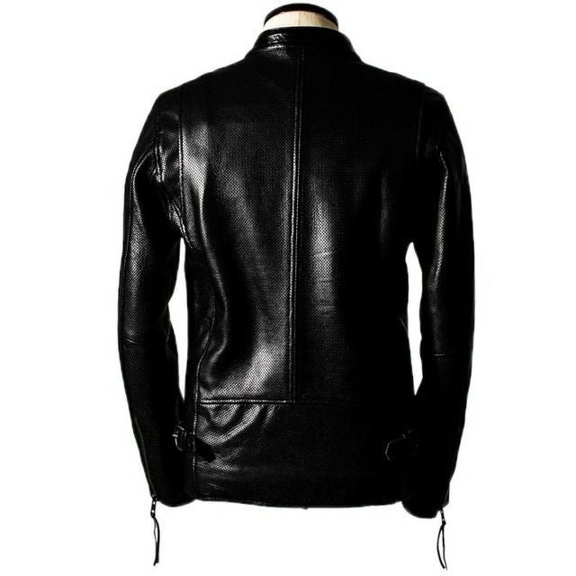 Liugoo Leathers 本革 メッシュレザー 2ラインシングルライダース