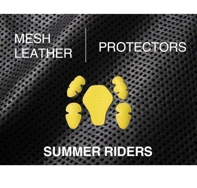 Liugoo Leathers 本革 メッシュレザー 2ラインシングルライダース