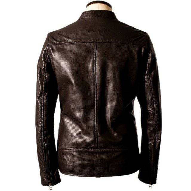 Liugoo Leathers 本革 メッシュシングルライダースSRS03B Liugoo Leathers 本革 メッシュレザー シングルライダースジャケット