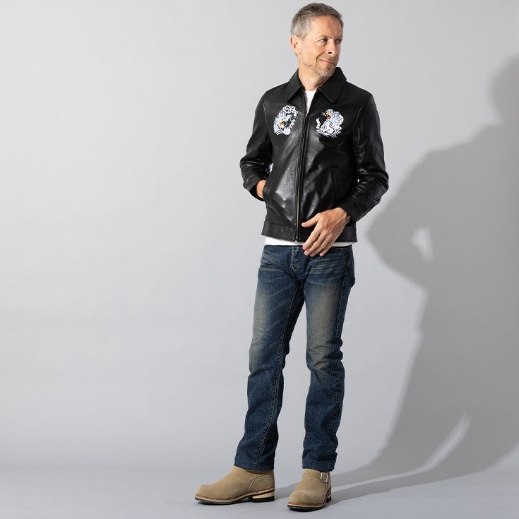 Liugoo Leathers 本革 レザースカジャン メンズ リューグーレザーズ