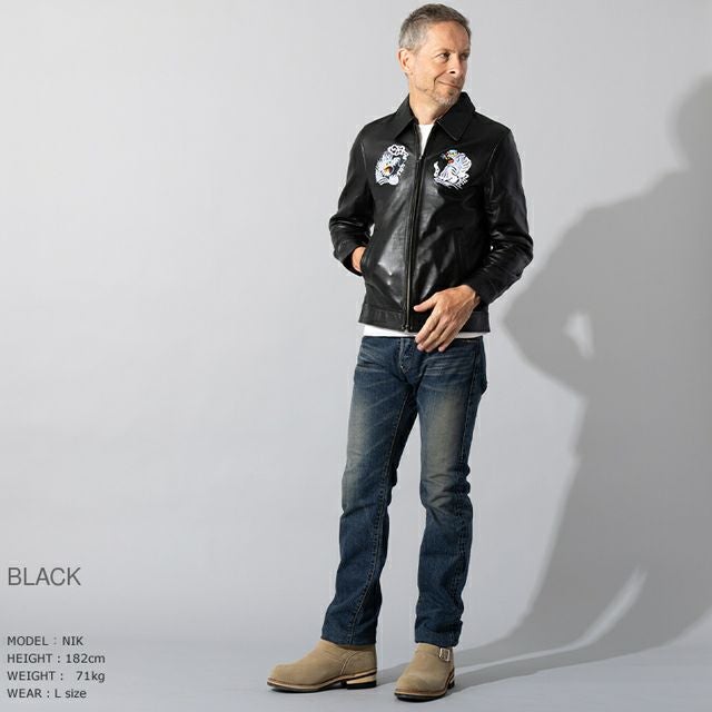Liugoo Leathers 本革 レザースカジャン メンズ リューグーレザーズ