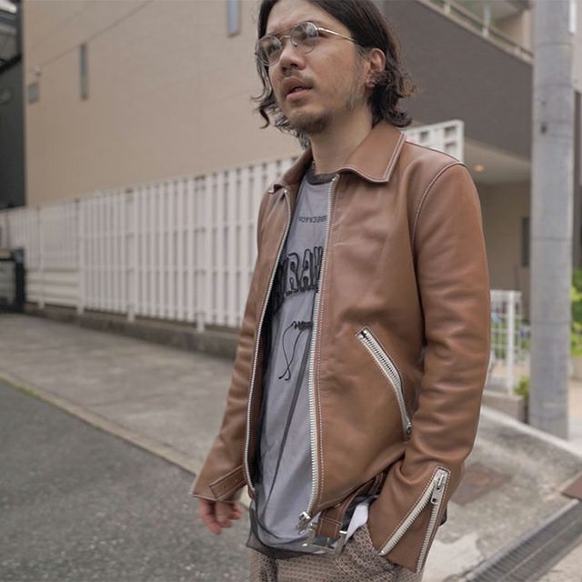 VALLET 本革 シングルライダースジャケット メンズ ヴァレット