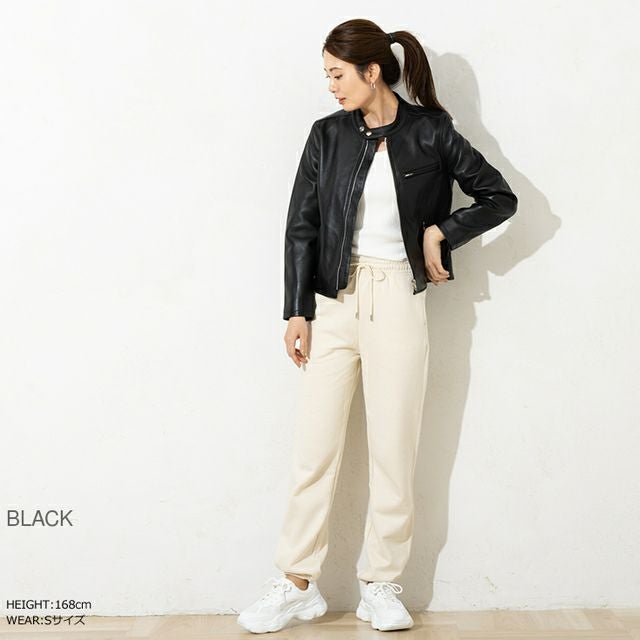 LIUGOO 本革 シングルライダース レディース リューグー SRS06LA 本革