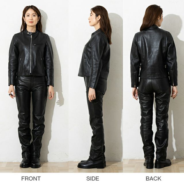 LIUGOO 本革 シングルライダース レディース リューグー SRS06LA 本革