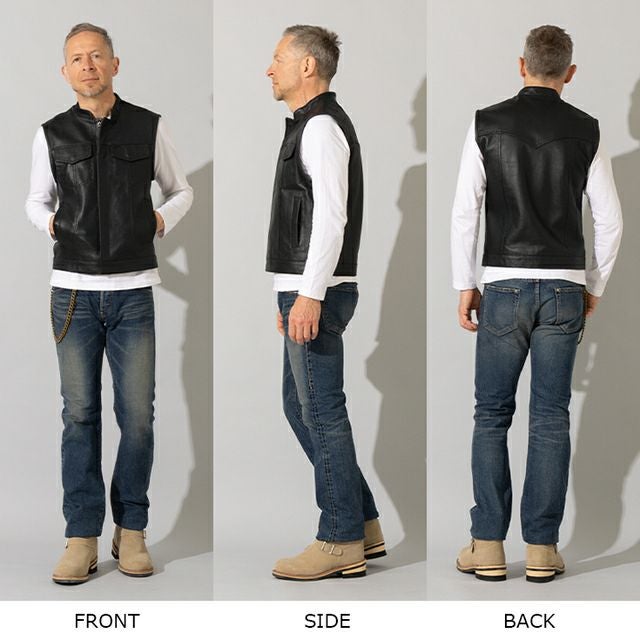 ✨新品タグ付き✨SUGGESTION スタイリッシュ レザーベスト 黒 Mサイズ 000000005088-01.jpg?size=l&w=