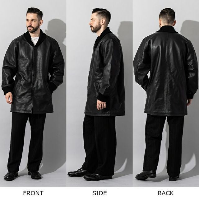 Liugoo Leathers 本革 ロングファラオコート メンズ リューグー