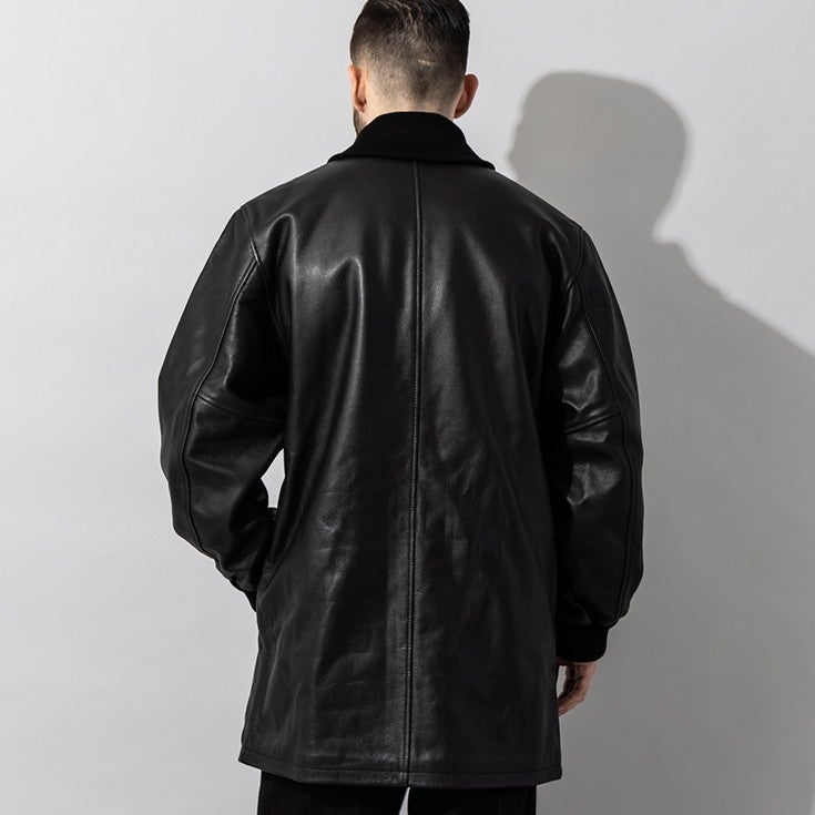 BOURGES 羊革 ロングコート Liugoo Leathers 本革 ロングファラオ 