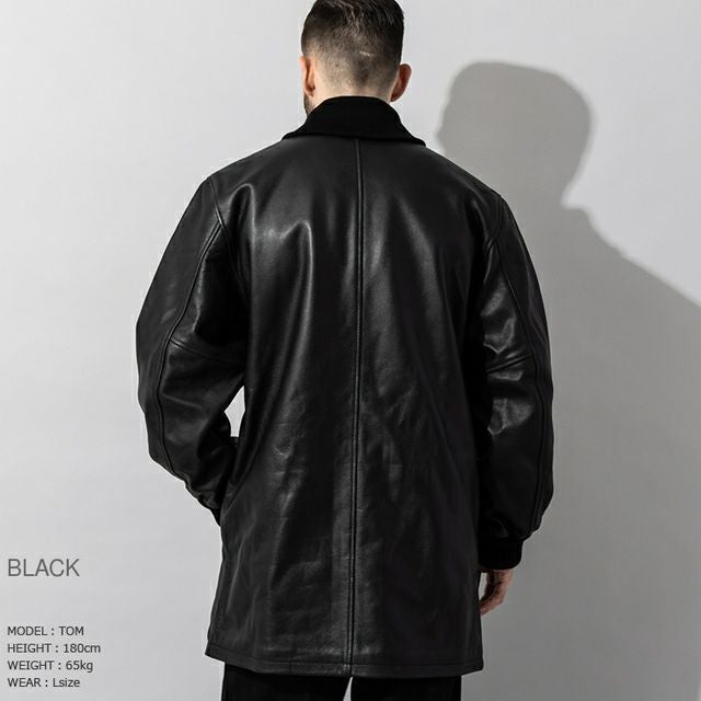Liugoo Leathers 本革 ロングファラオコート メンズ リューグー
