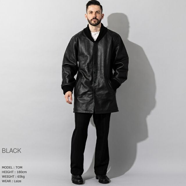 Liugoo Leathers 本革 ロングファラオコート メンズ リューグー