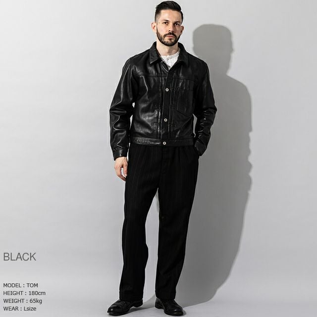 Liugoo Leathers 本革 レザージージャン メンズ リューグーレザーズ