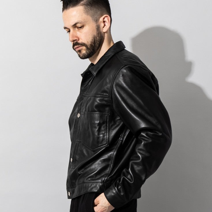 Liugoo Leathers 本革 大戦モデル レザートラッカージャケット メンズ
