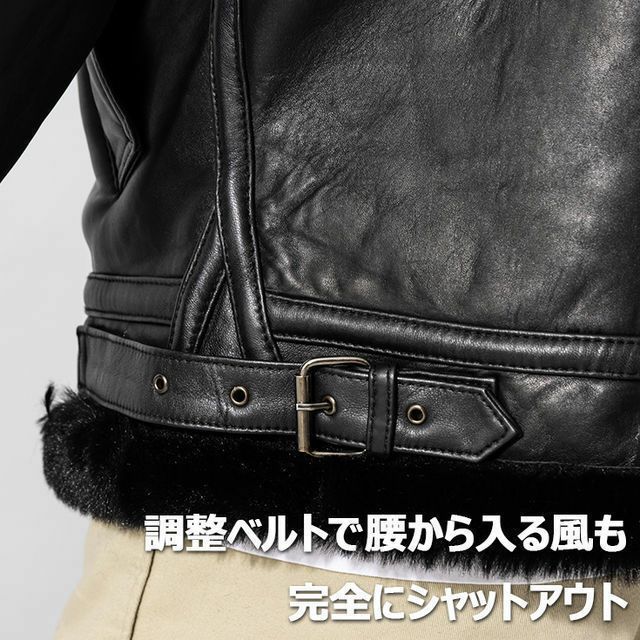 Liugoo Leathers 本革 B-3フライトジャケット メンズ リューグー