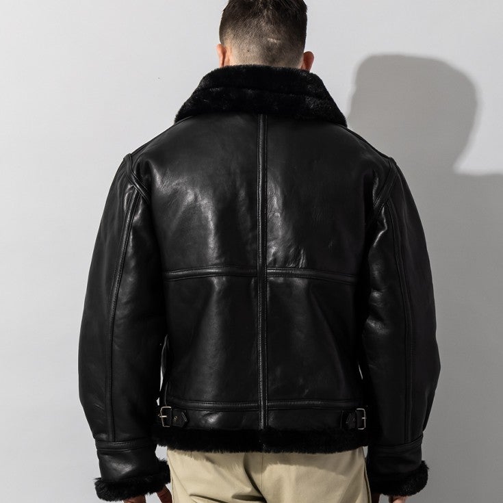 Liugoo Leathers 本革 B-3フライトジャケット メンズ リューグー 