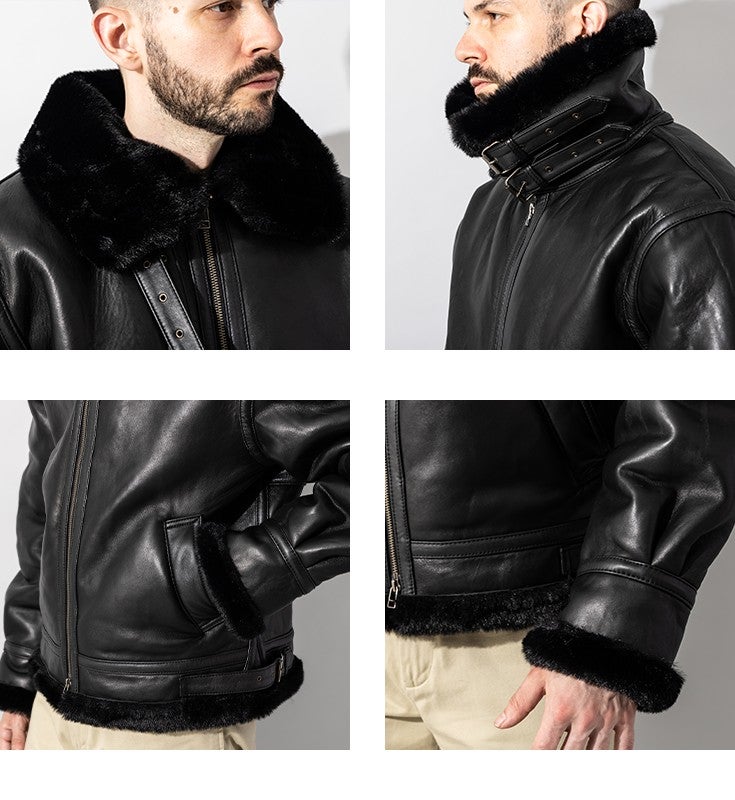 Liugoo Leathers 本革 B-3フライトジャケット メンズ リューグー 