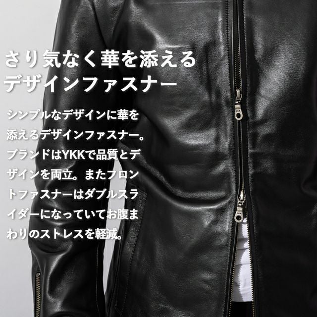 LIUGOO 本革 シングルライダース メンズ リューグー SRS17A ライダース