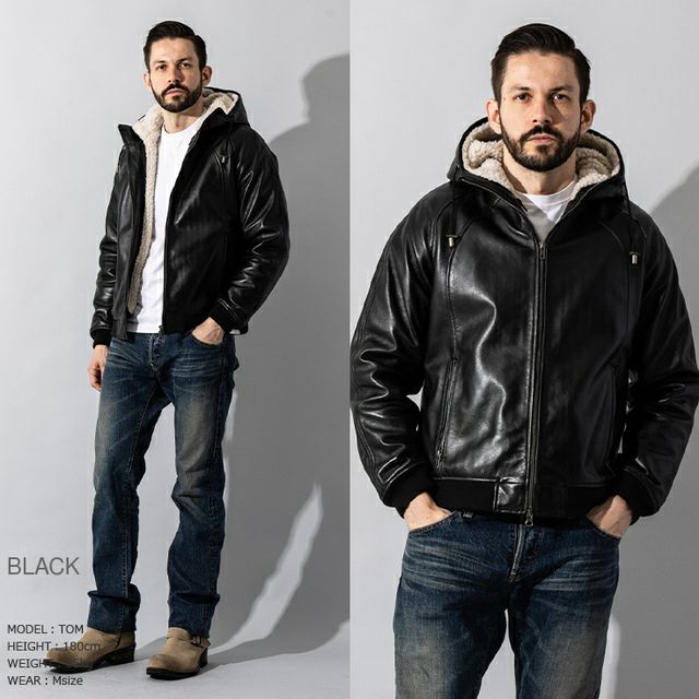 ジャケット・アウター LIUGOO LEATHER HOODED JACKET LIUGOO LEATHER HOODED JACKET 【公式通販】