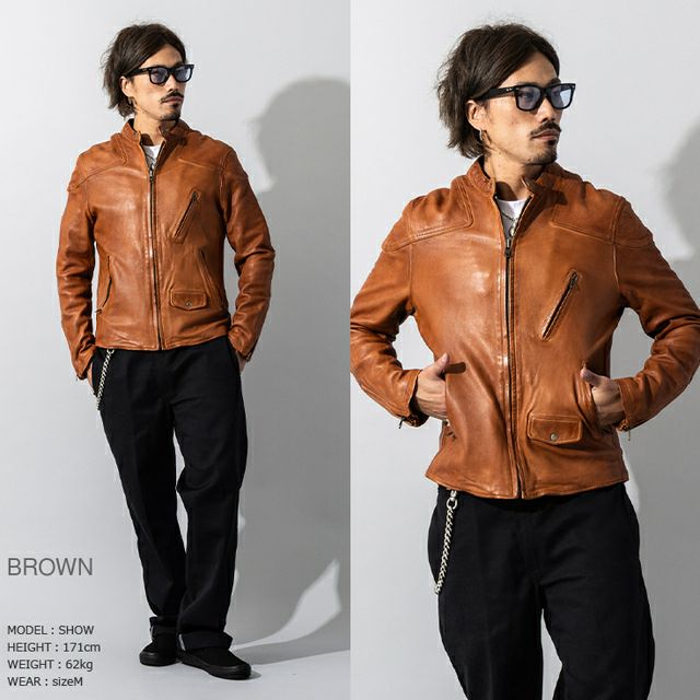 い*ち様 リューグーレザー 馬革 シングルライダースジャケット Liugoo Leathers 本革 プロテクター付シングルライダースジャケット