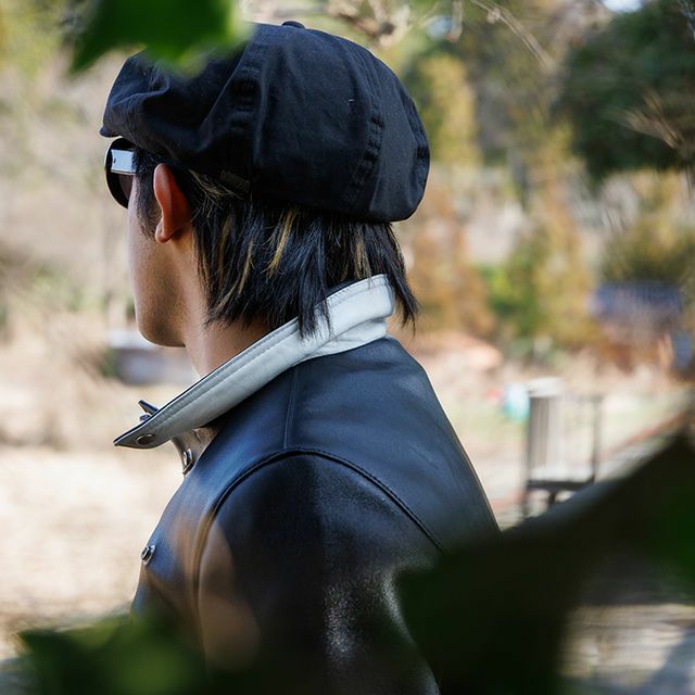 LIUGOO PLUS 本革 UKダブルライダースジャケット メンズ リューグー