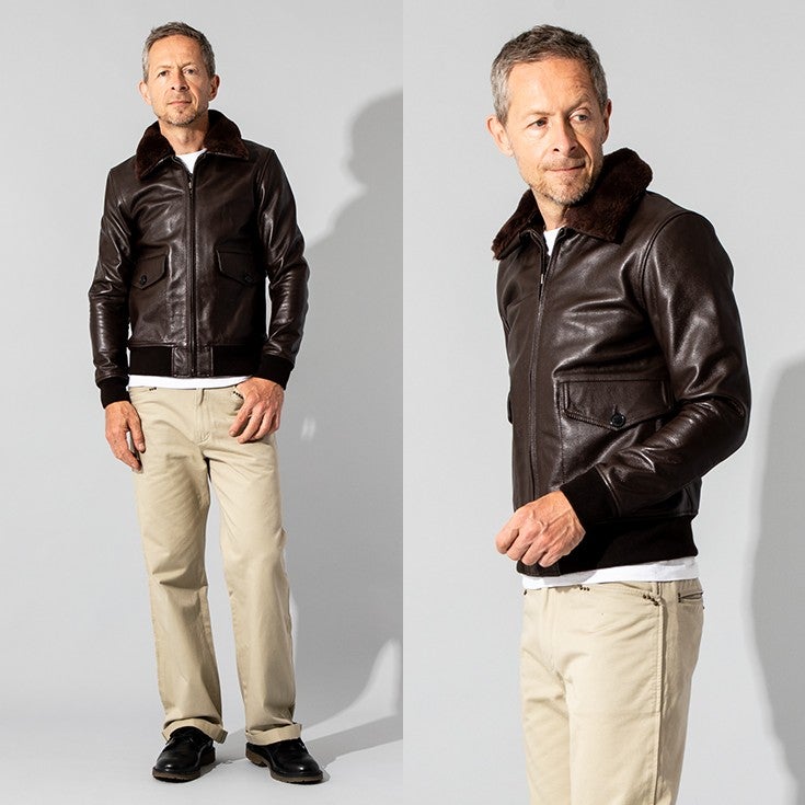 Liugoo Leathers　G-1　レザーフライトジャケット Liugoo Leathers 本革 G-1フライトジャケット メンズ リューグー