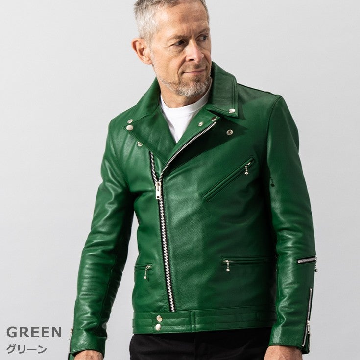 Liugoo Leathers 本革 UKライディング ダブルライダースジャケット