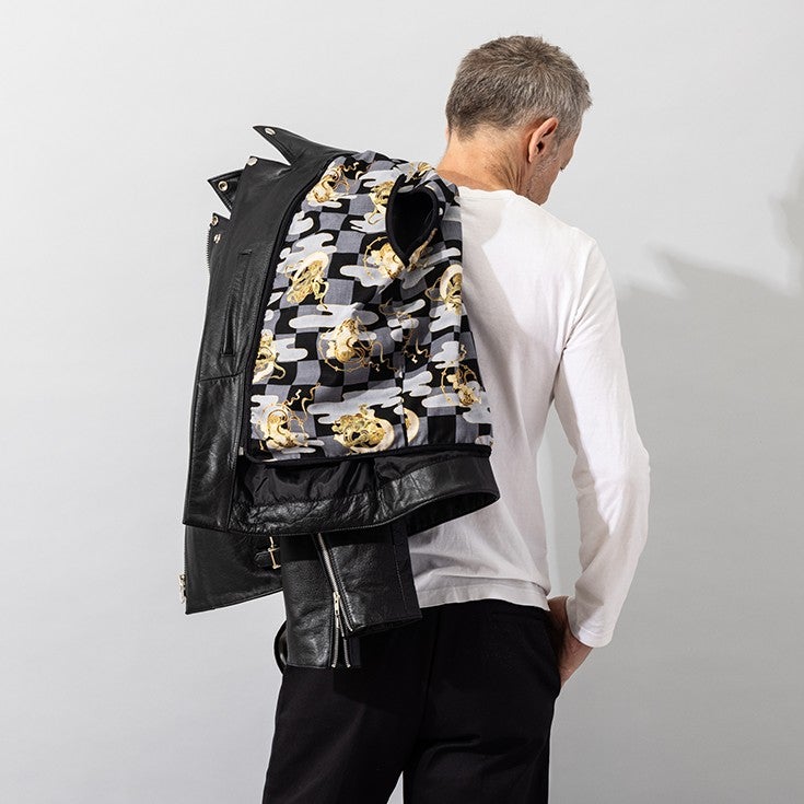 Liugoo Leathers シングルライダース用スワップライナー（和柄/風神