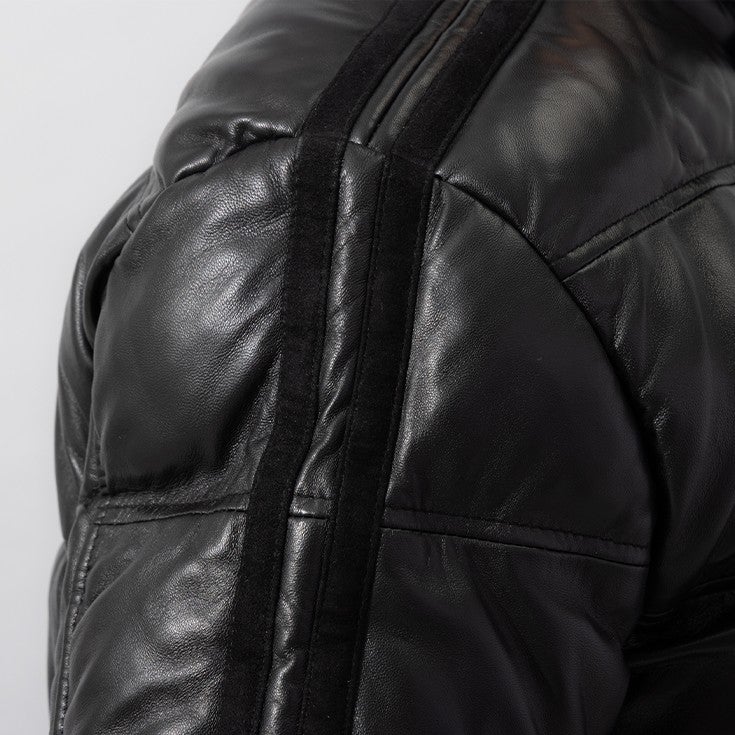 Liugoo Leathers 本革 2ライン ライダースダウンジャケット メンズ