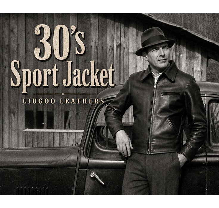 Liugoo Leathers 本革 30' レザースポーツジャケット メンズ